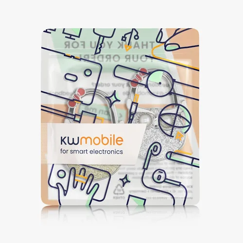 Vista 17 de kwmobile Juego de 2 ganchos para monedero - Gancho para bolso de mano de diamante negro/blanco/plateado