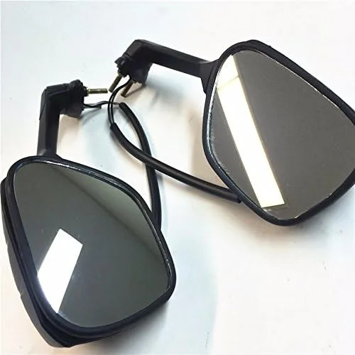 Vista 8 de Espejos estilo SMT-OEM compatibles con Suzuki GSXR600 750 2009 2010 2011 2012 GSXR1000 Negro con luz LED amarilla Señales de giro Producto