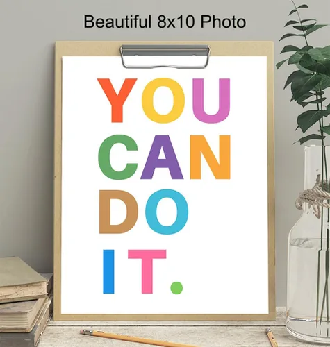 Vista 4 de Decoración para el aula, impresión inspiradora de arte de pared, decoración de dormitorio para niñas, niños, habitación de oficina, regalo