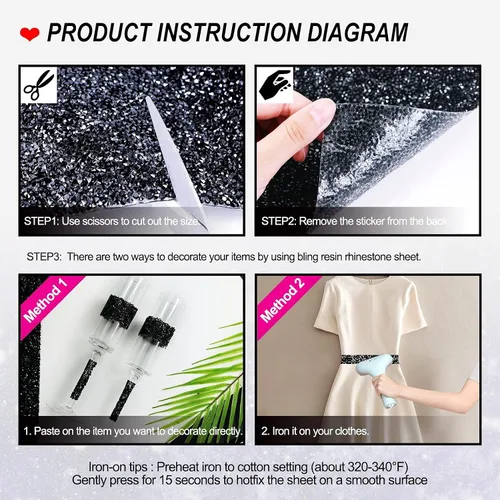 Vista 4 de Adhesivo con diamantes de imitación para decoración del hogar, calcomanías autoadhesivas para decoración de autos y manualidades