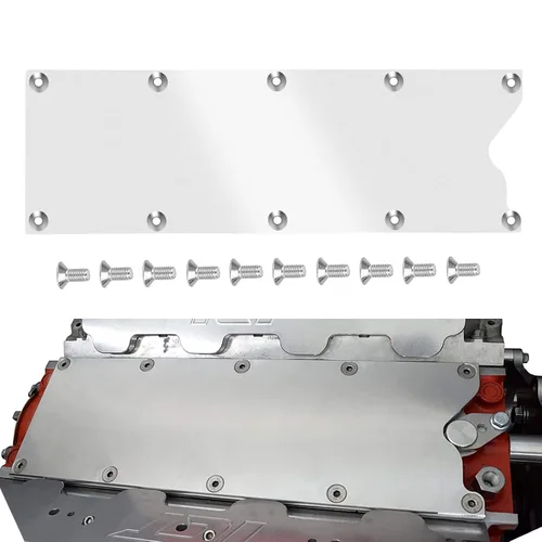 Vista 7 de LS Gen 3 Valley Pan Cover Plate Endxedo Low Profile Custom Knock Sensor LSX LS1 LM7 LR4 LQ4 LS6 L59 LQ9 LM4 L33 (negro)