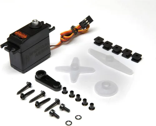 Vista 2 de Spektrum Negro servo SPMSA6380 SPMSA6380 del alto esfuerzo de torsión A6380 del alto esfuerzo de torsión de alta velocidad del alto voltaje RC