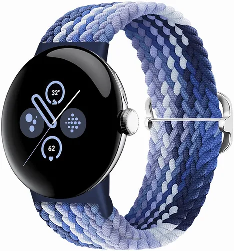 Vista 51 de Correas trenzadas Solo Loop compatibles con Google Pixel Watch 4, 3, 2, 1 de 1.61 pulgadas/1.77 pulgadas, correas elásticas ajustables de nailon