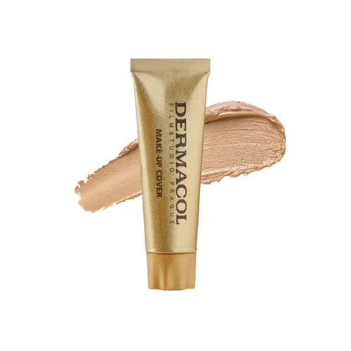 Vista 15 de Dermacol - Base de maquillaje líquida de cobertura completa mini 13g, base líquida mate con SPF 30, base resistente al agua para piel grasa, acné