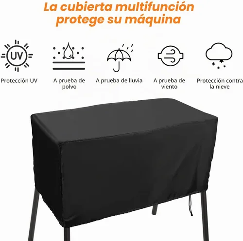 Vista 5 de Luxiv - Cubiertas negras de patio para estufa de campamento de 2 quemadores, cubierta resistente para estufa de campamento de 2 quemadores, cubierta