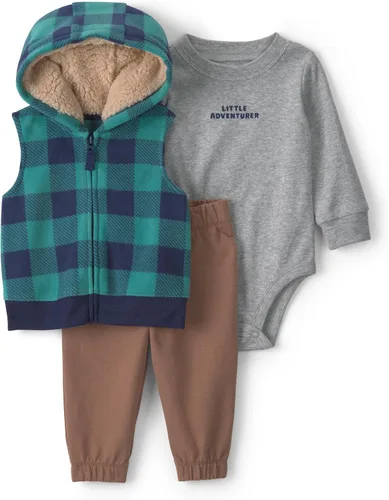 Vista 9 de Carter's Baby Boys' 3-piece Bodysuit Pant Sets Construcción azul