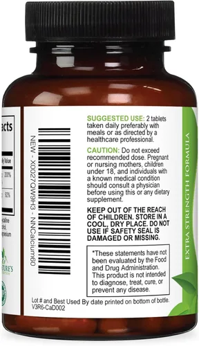 Vista 8 de Suplemento de calcio con vitamina D3-1200 mg de calcio por porción con D3 para una mejor absorción - Apoya la salud inmunológica, huesos y dientes