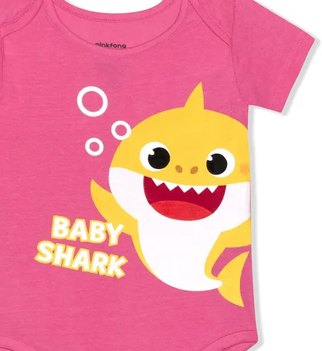 Vista 3 de Nickelodeon Baby Shark - Pijama de manga corta para niñas, diseño de tiburón