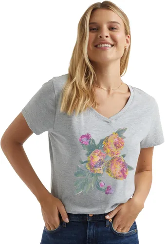 Vista 4 de Hanes - Camiseta de manga corta con cuello en V para mujer