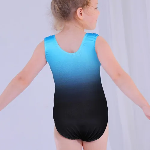 Vista 3 de BAOHULU Leotardo de gimnasia para niñas con diamantes brillantes para danza de ballet