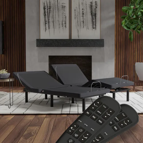 Vista 11 de Blissful Nights e6 Wall Glide - Base de cama ajustable con control de voz, masaje, USB, luz nocturna, anti ronquidos, gravedad cero, control remoto