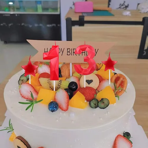 Vista 6 de Velas de primer cumpleaños y velas de corazón de estrella de 2.76 pulgadas para decoración de pasteles de cumpleaños, boda, aniversario, celebración