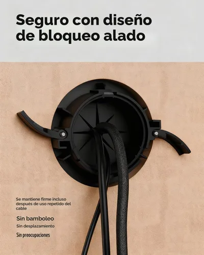 Vista 6 de VCELINK Kit de gestión de cables en pared, mini cable de pared de 2.44" (62 mm) para cables de TV/coaxial/HDMI/altavoces, incluye 2 pasos, soportes