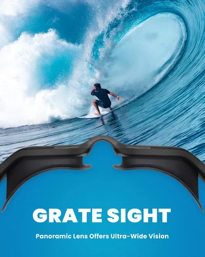 Vista 6 de Freela Gafas de natación polarizadas unisex para adultos, protección UV400, antivaho de 180° de ancho, visión clara para hombres, mujeres y jóvenes