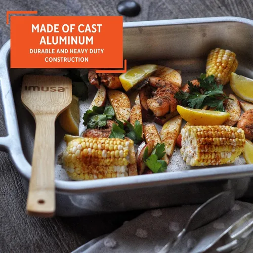 Vista 3 de IMUSA 13.5x10in H. Cajun Cast Aluminio Asador/Molde para hornear