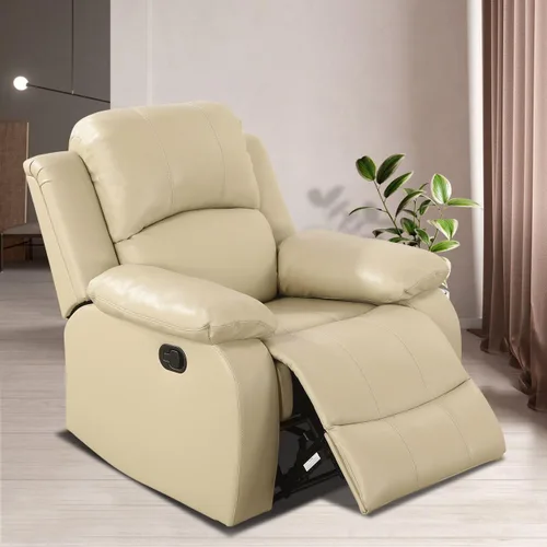 Vista 8 de Juego de sala de Estar reclinable de 3 piezas, juego de sofá reclinable Manual para conjunto de muebles de sala de Estar, con consola de Rojo