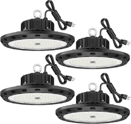 Vista 11 de Luz de bahía alta UFO LED 100W 15000 lúmenes【Ahorro energético, reemplaza 400W MH/HPS】 Voltaje amplio 100-277V para almacén, tienda, fábrica, taller