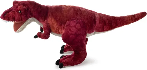 Vista 3 de The Petting Zoo Peluche de dinosaurio T-Rex, regalo para niños, animales de dinosaurio, juguete de peluche de dinosaurio T-Rex rojo de 15 pulgadas
