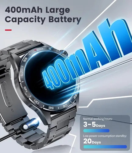 Vista 7 de LIGE Relojes inteligentes para hombres (respuesta/hacer llamadas), rastreador de actividad HD AMOLED de 1.43 pulgadas con más de 110 modos