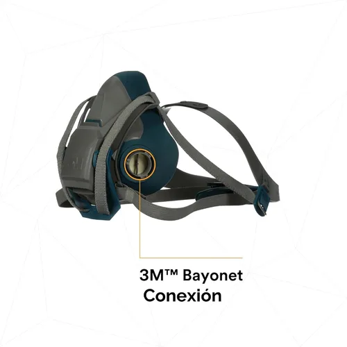 Vista 6 de 3M Respirador reutilizable de media cara con cierre rápido Rugged Comfort