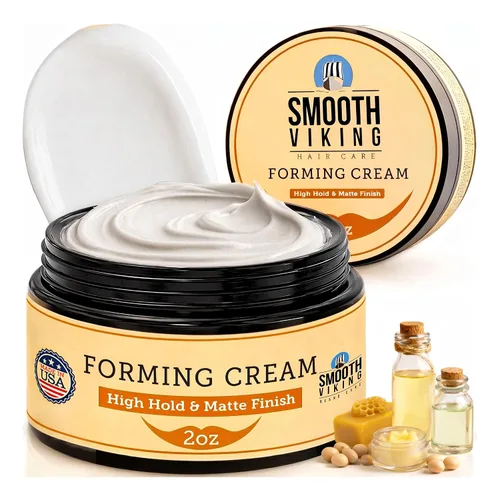 Vista 12 de Smooth Viking Arcilla de peinado para hombre, crema moldeadora con acabado mate, producto para peinados texturizados, gruesos y modernos, sin