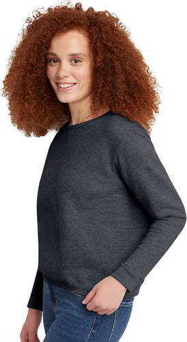 Vista 3 de Hanes - Ecosmart - Sudadera cuello redondo con muesca en V para mujer, sin botones, de vellón
