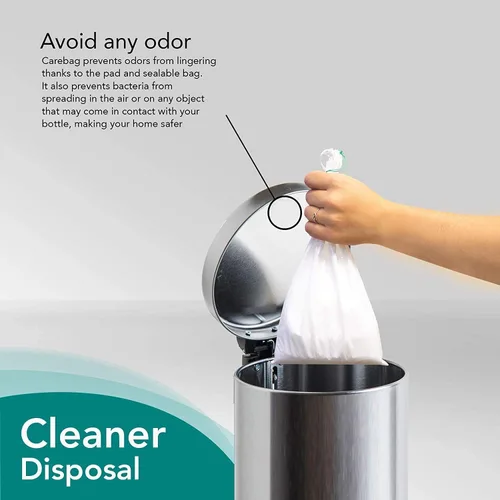Vista 7 de Bolsa para vómito Carebag con almohadilla súperabsorbente (Caja de 20 bolsas), CLEANIS VOMIT BAG, 1, 1