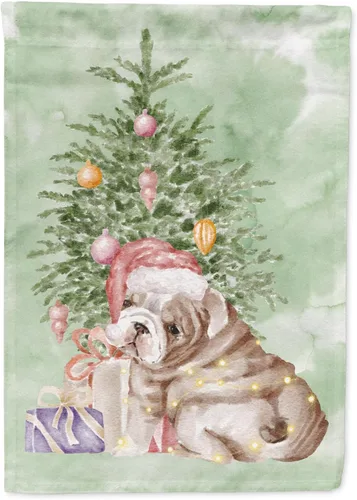 Vista 15 de Caroline's Treasures CK8213GF Bulldog Inglés #2 Regalos de Navidad y árbol de jardín Bandera de buzón Bandera decorativa para patio exterior, patio