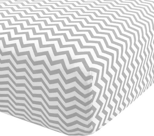 Vista 19 de Sábana ajustable de algodón tejido en jersey para cuna o cama para niño o niña, de Abstract