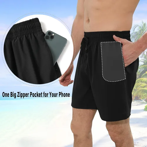 Vista 5 de MERIABNY Traje de baño para hombre con forro de compresión