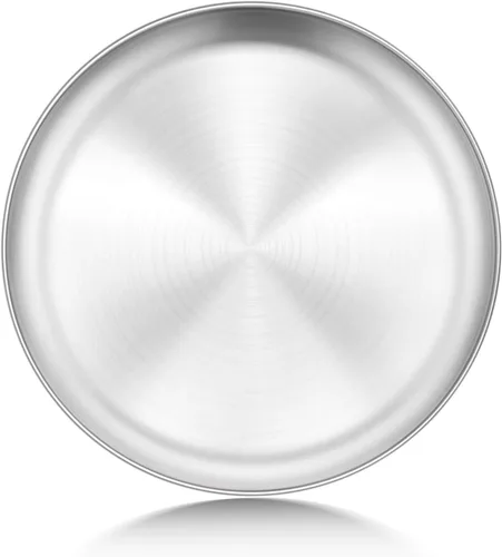 Vista 12 de P&P CHEF - Bandeja de pizza de acero inoxidable para hornear, 10 pulgadas, color negro