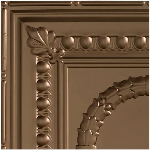 Vista 25 de FASÄDE Rosette - Panel de techo decorativo de vinilo adhesivo de 2 x 4 pies en bronce antiguo (paquete de 5)