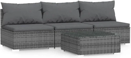 Vista 25 de Patio 3 Seater Sofa with Cushions Brown Poly Rattan Brown and Green