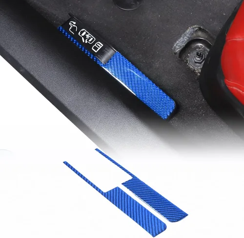 Vista 11 de Adhesivo de interruptor de cerradura de puerta de emergencia de fibra de carbono 3D suave Compatible con Corvette C8 Stingray Z06 Z51 2020 2021 2022