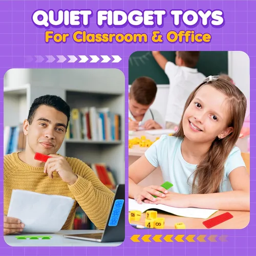 Vista 8 de Juguetes sensoriales para niños y adultos: paquete de 8 juguetes de succión texturizados para niños con autismo, calmantes - pegatinas sensoriales