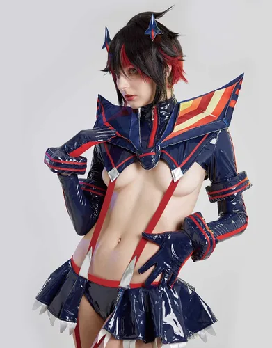 Vista 5 de Miccostumes Disfraz de cosplay con alas y medias para mujer