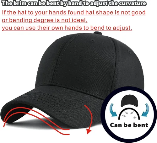 Vista 9 de Gorra de béisbol de gran tamaño XXL para hombres, sombreros de cabeza grande, sombrero de papá ajustable de 23.6 a 26.8 pulgadas