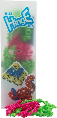 Vista 17 de That Hinge Toy - Juego de 82 piezas azul + rosa, animal + más juguete de construcción STEM