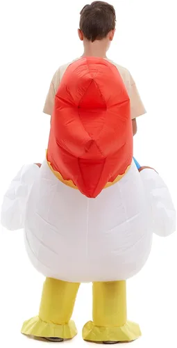Vista 5 de HSCTEK Disfraz inflable de pollo para niños