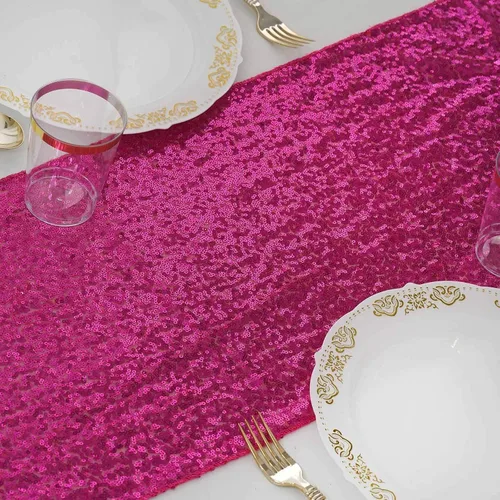 Vista 11 de Efavormart - Camino de mesa de lentejuelas negras de alta calidad para bodas, fiestas de cumpleaños, banquetes, decoración, ajuste rectangular