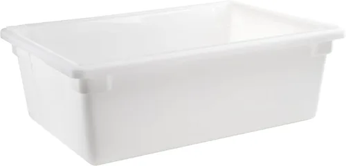 Vista 7 de Winco - Caja de almacenamiento de alimentos de plástico, color blanco, cónica, de 12 x 18 pulgadas Dishwasher safe, BPA-free, Heavy-duty, Freezer