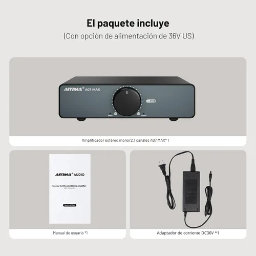 Vista 9 de AIYIMA A07 MAX Amplificador Estéreo de 2 Canales para Audio del Hogar 300W*2 TPA3255 Clase D Amplificador de Potencia/Amplificador Mono Enlazable