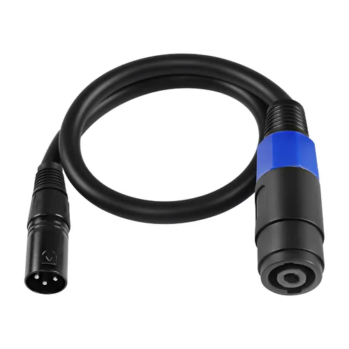Vista 8 de XMSJSIY Cable Speakon a XLR, conector de audio, conector de audio hembra a XLR 3 pines, cable de extensión de altavoz hembra, cable de micrófono