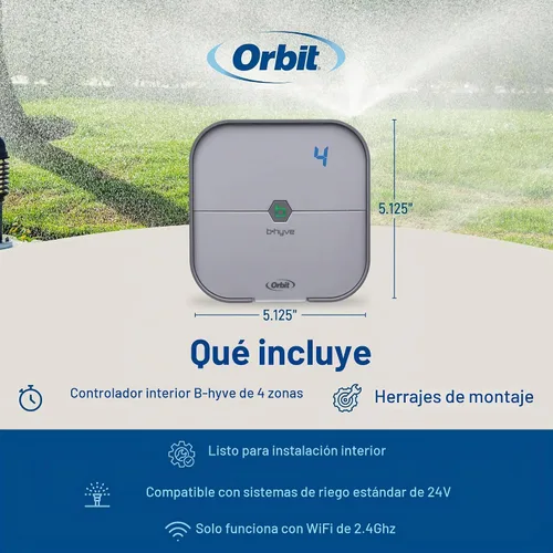 Vista 10 de [Usado] Orbit 57915 B-hyve Controlador inteligente de rociadores para interiores de 4 zonas