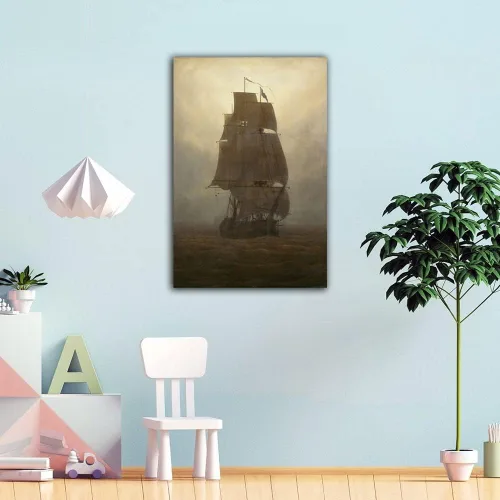 Vista 5 de QUNYAAE Póster de arte en lienzo con diseño de barco pirata, diseño de barco pirata, arte de pared y decoración moderna de dormitorio familiar