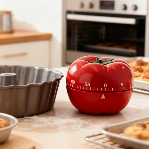 Vista 6 de Temporizadores de cocina para cocinar en encantadora forma de tomate, no necesita batería, temporizador mecánico de huevos con anillo fuerte
