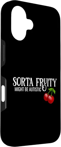 Vista 3 de Sorta Fruity Autistic Bisexual Queer Lesbian Autism Cherry Case for iPhone 16