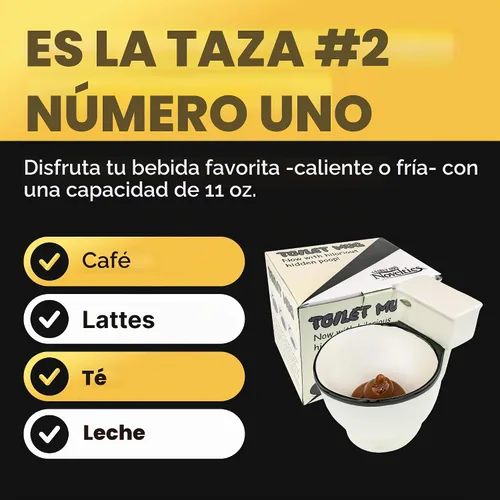 Vista 6 de Fairly Odd Novelties Taza de café de cerámica para inodoro, ahora con caca oculta, 11 onzas, color blanco