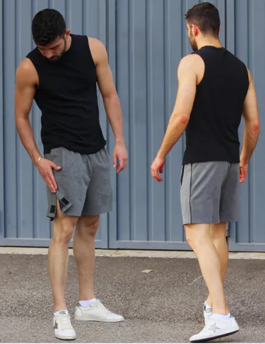 Vista 5 de Deyeek Pantalones cortos unisex de algodón atléticos con cierre a presión para después de la cirugía de la rodilla, pantalones de reemplazo