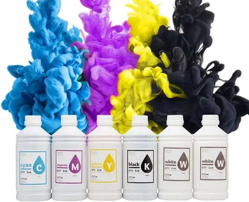Vista 5 de Premium DTF - Juego de recambio de botellas de tinta de 33.8 fl oz, impresión directa a transferencia de calor, kit de conversión, compatible